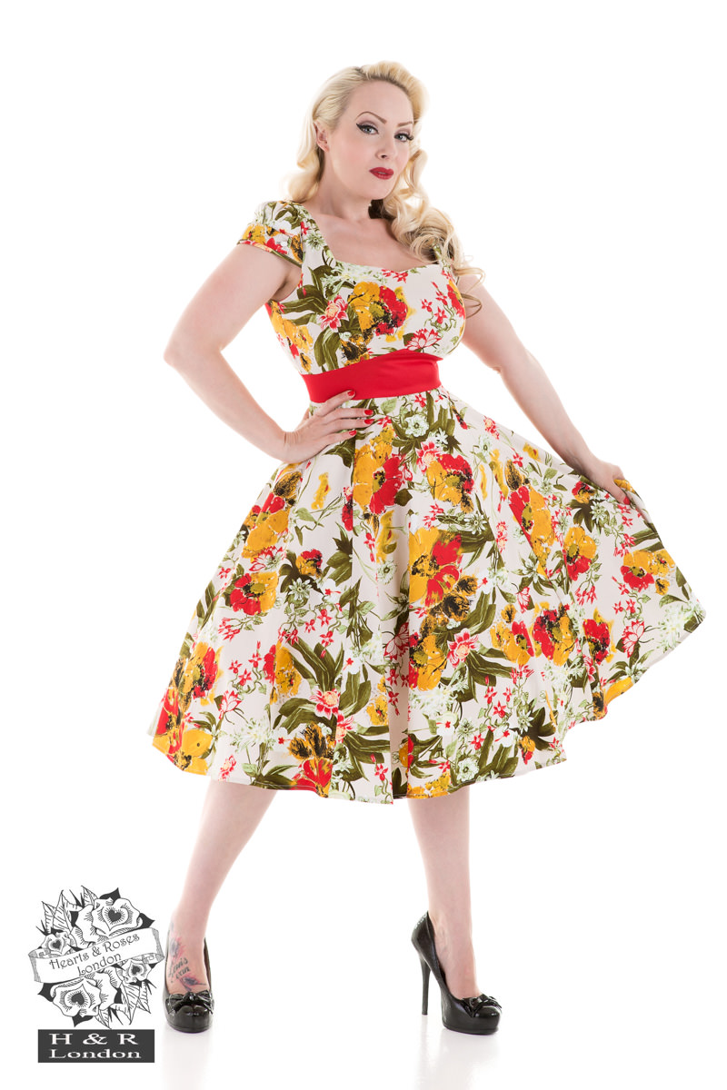 Mix Floral Picnic Dress